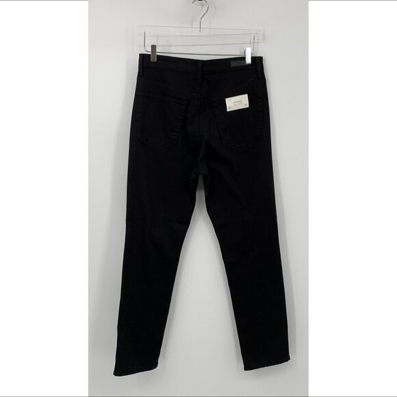 AG Adriano Goldschmied Alexxis jeans slim straight black denim distressed new 31 - Picture 7 of 9